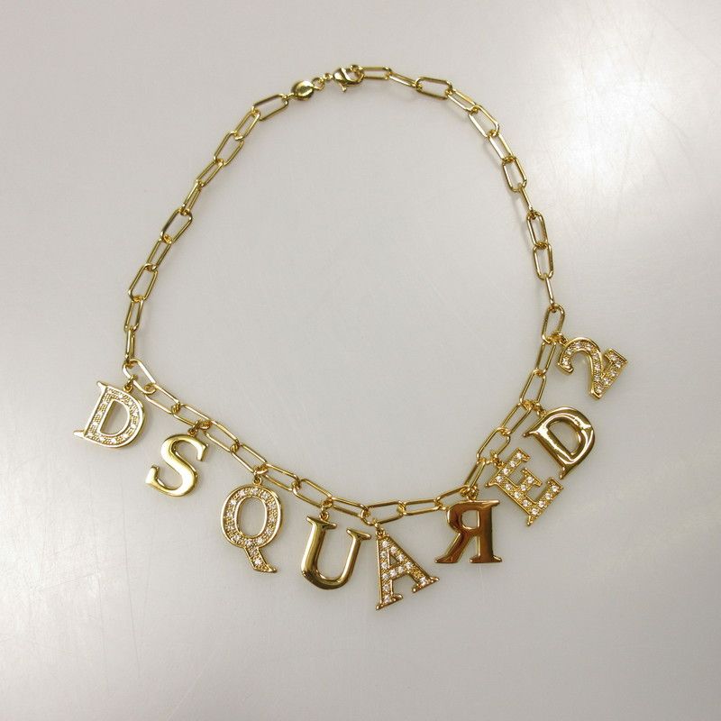 【値下げ中】DSQUARED2 ネックレス Logo Chokers ゴールド 姫路東店】 中古 DSQUARED2 | ディースクエアード ネックレス