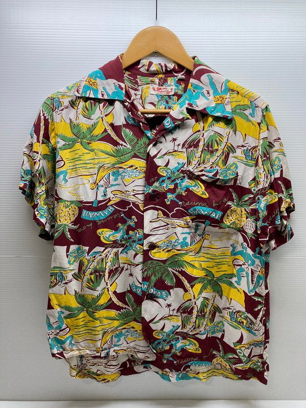 OLD JOE 19SS レーヨン アロハ オープンカラー シャツ WILD LIFE