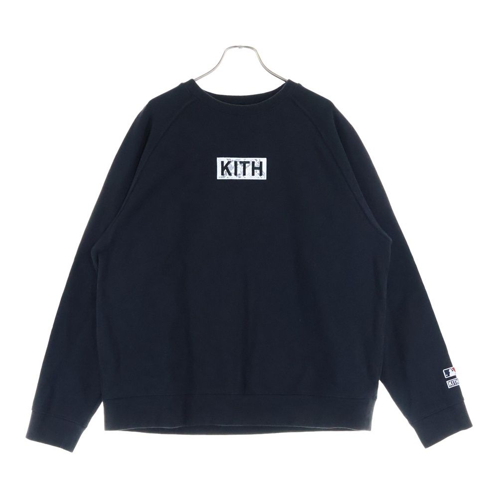 KITH キス ×LOSANGELES DODGERS ロサンゼルスドジャース スネークボックスロゴ クルーネック スウェット トレーナー ブラック KH2456