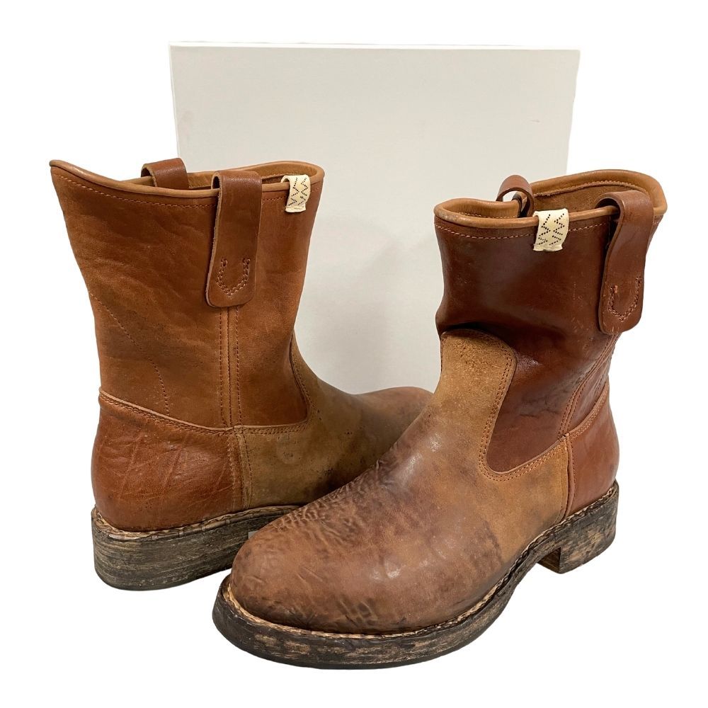 VISVIM ビズビム 品番 0125102002012 WABANAKI BOOTS-FOLK 加工 ブーツ シューズ ブーツ ブラウン M11 | 50042