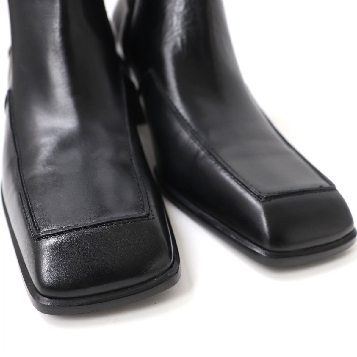 美品 BALLY バリー サイドジップ レザー ブーツ スイス製 黒 ブラック ◇ Bally バリー サイドジップ ショート ブーツ 5 US ブラック