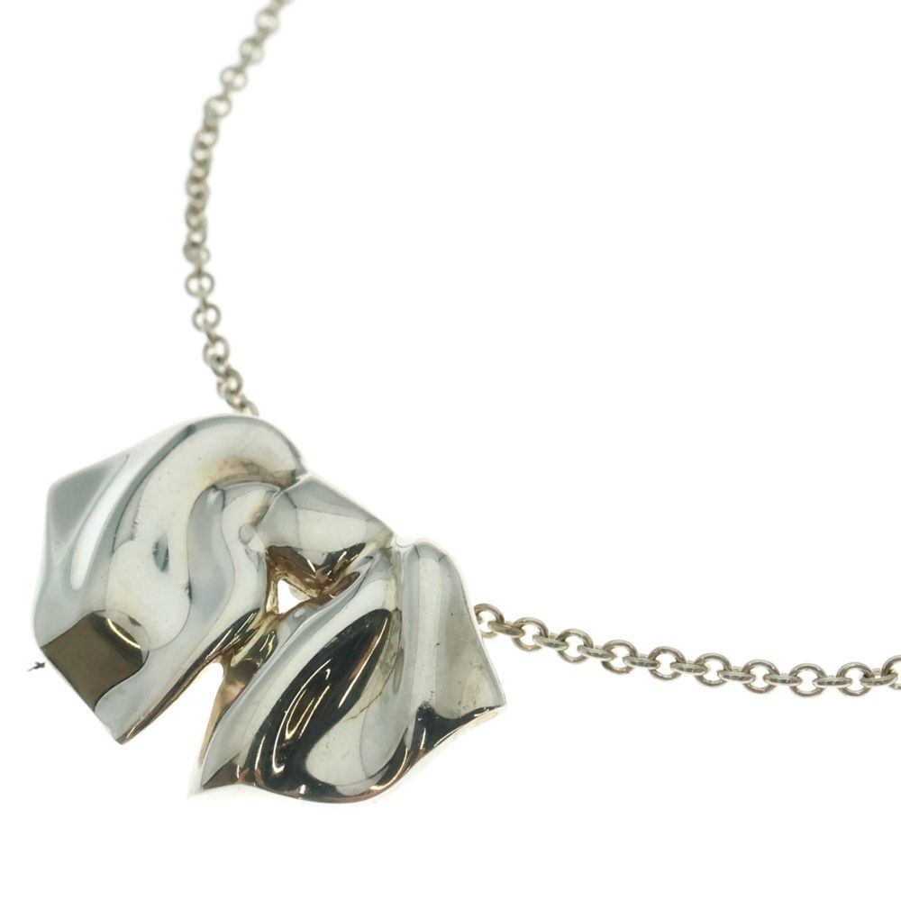 TIFFANY-Co ティファニー リボンモチーフ ネックレス ペンダント チェーン シルバー SV925 6.3g