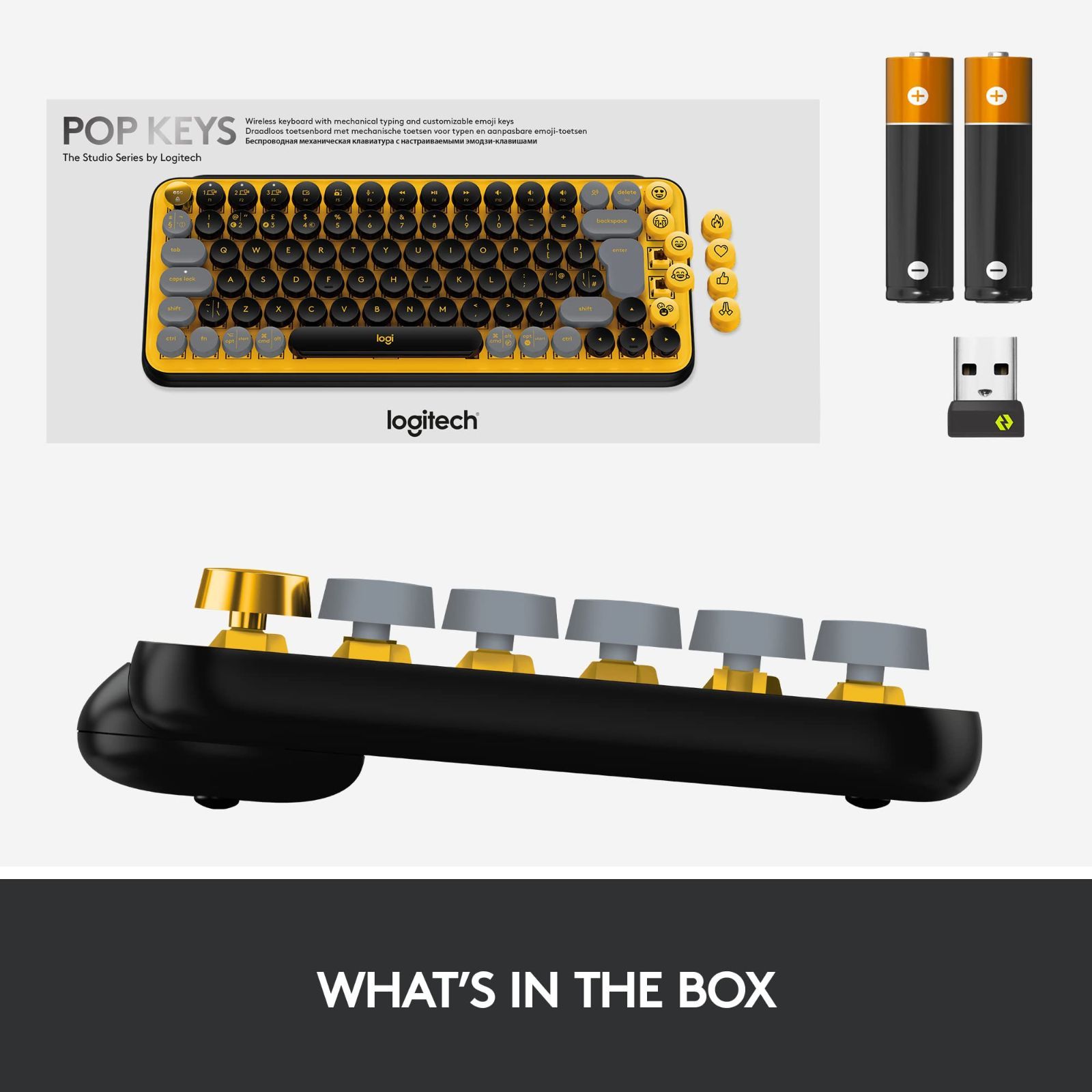 Logitech Pop Keys Rose 英語配列 一年間保証輸入品 Amazon.com: Logitech 羅技POP Keys 機械式無線鍵盤,附可自訂