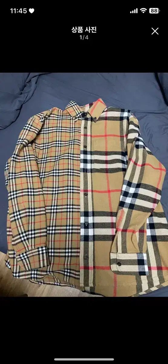 XS BURBERRY バーバリー Gosha Rubchinskiy ゴーシャラブチンスキー ハーフシャツ ハニー