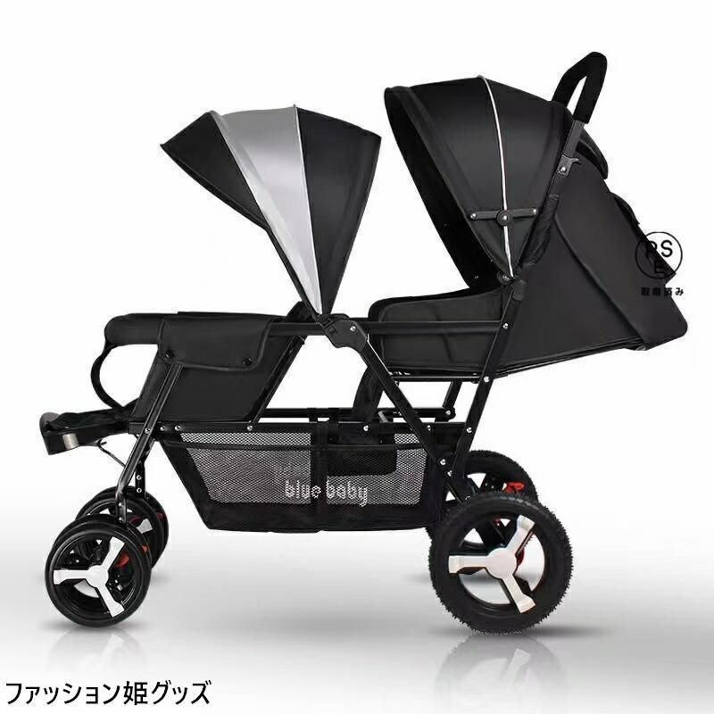 新品未使用】双子用バギー ブラック