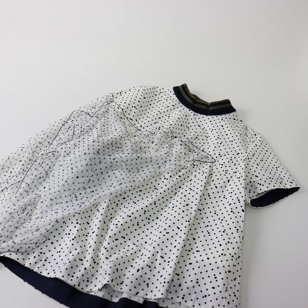 美品 定価4.5万 2019SS sacai サカイ 19-04320 POLKA DOT TOPS 1