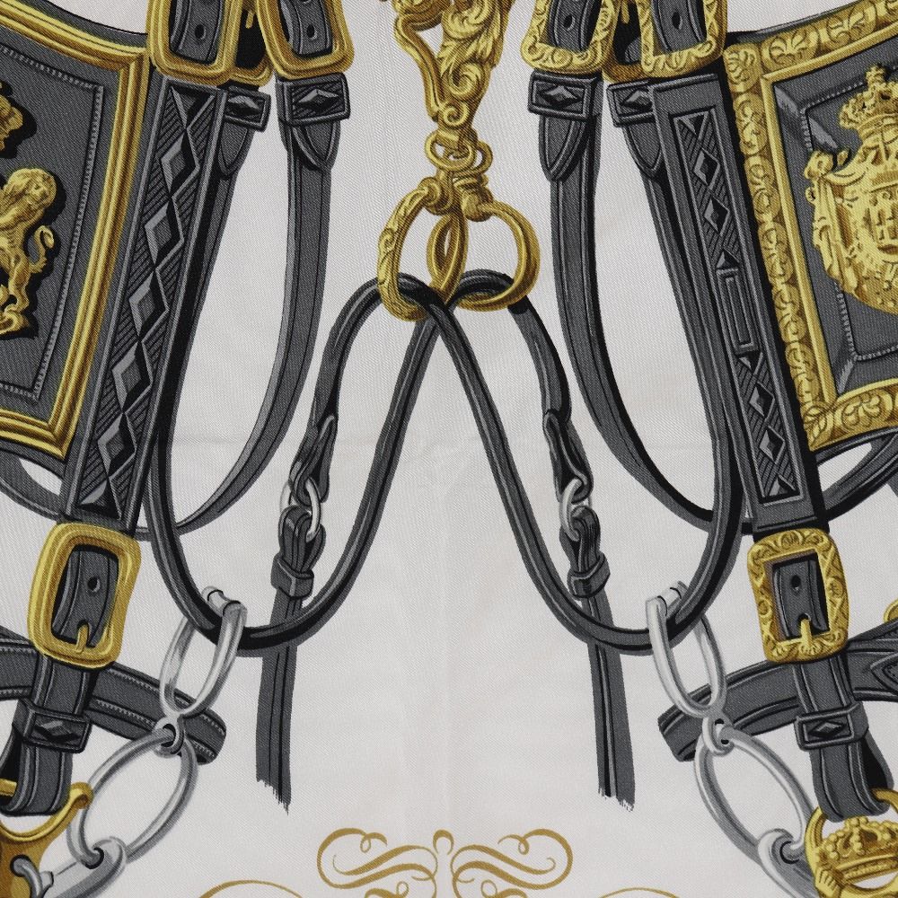 HERMES】エルメス カレ90 BRIDES de GALA 式典用馬勒 シルク ブルー