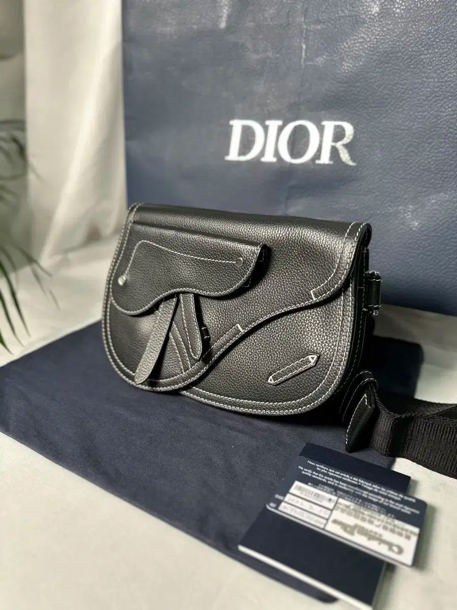 OS フルセット ディオール サドルバッグ カーフスキン ブラック