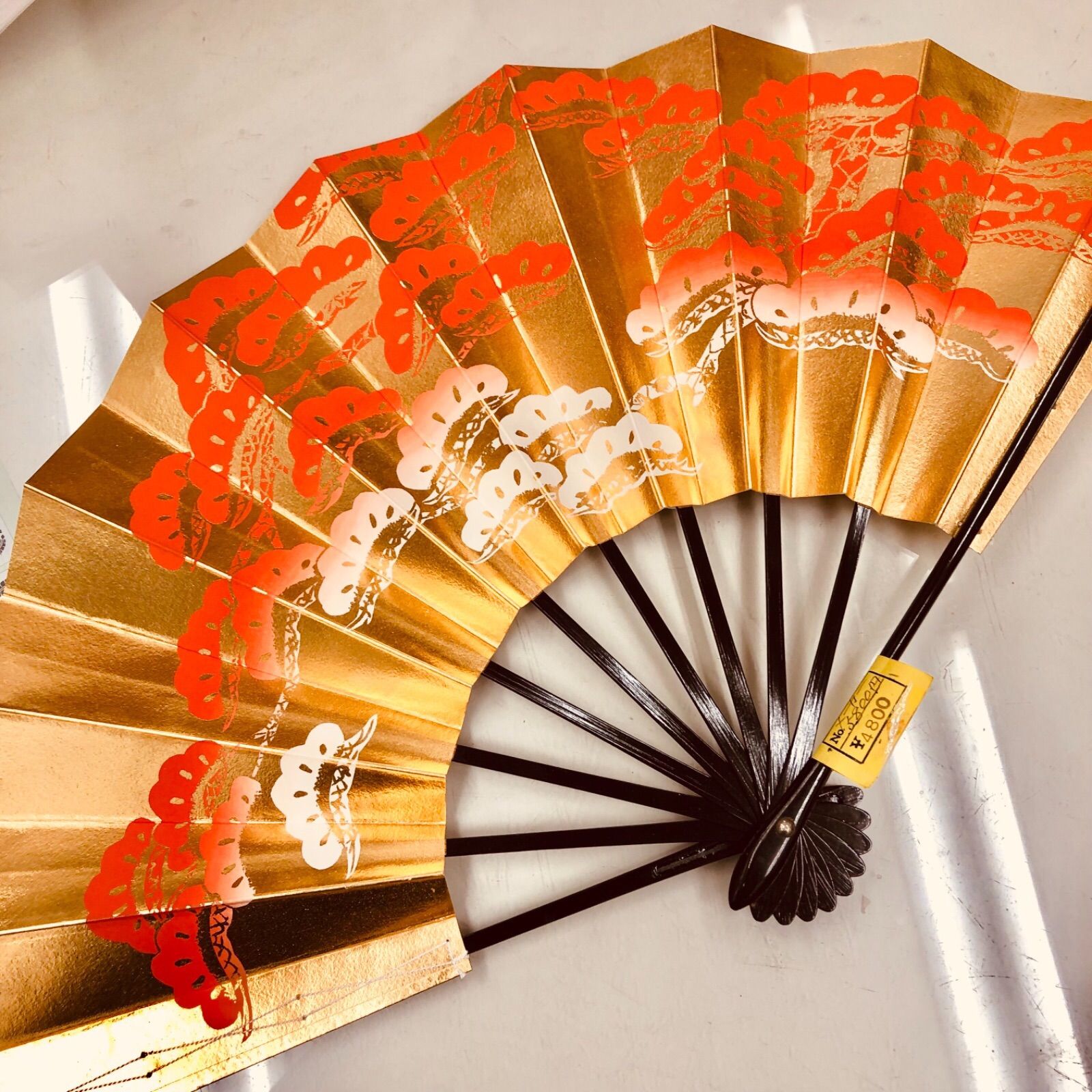⑨【美品】舞扇（京扇堂）ゴールド日本舞踊踊り舞台キレイ練習