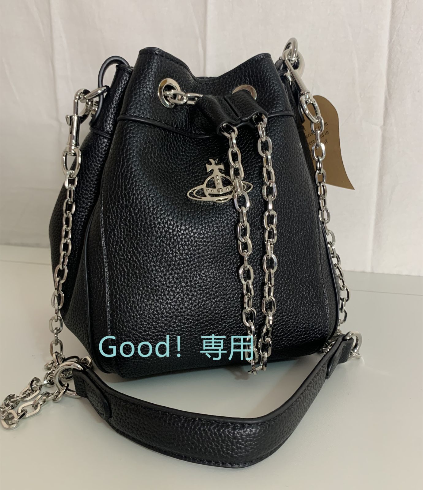 Vivienne Westwood  ヴィヴィアンウエストウッド  SMALL BUCKET BAG  バッグ オーブ バケットバッグ  ショルダーバッグ  ブラック