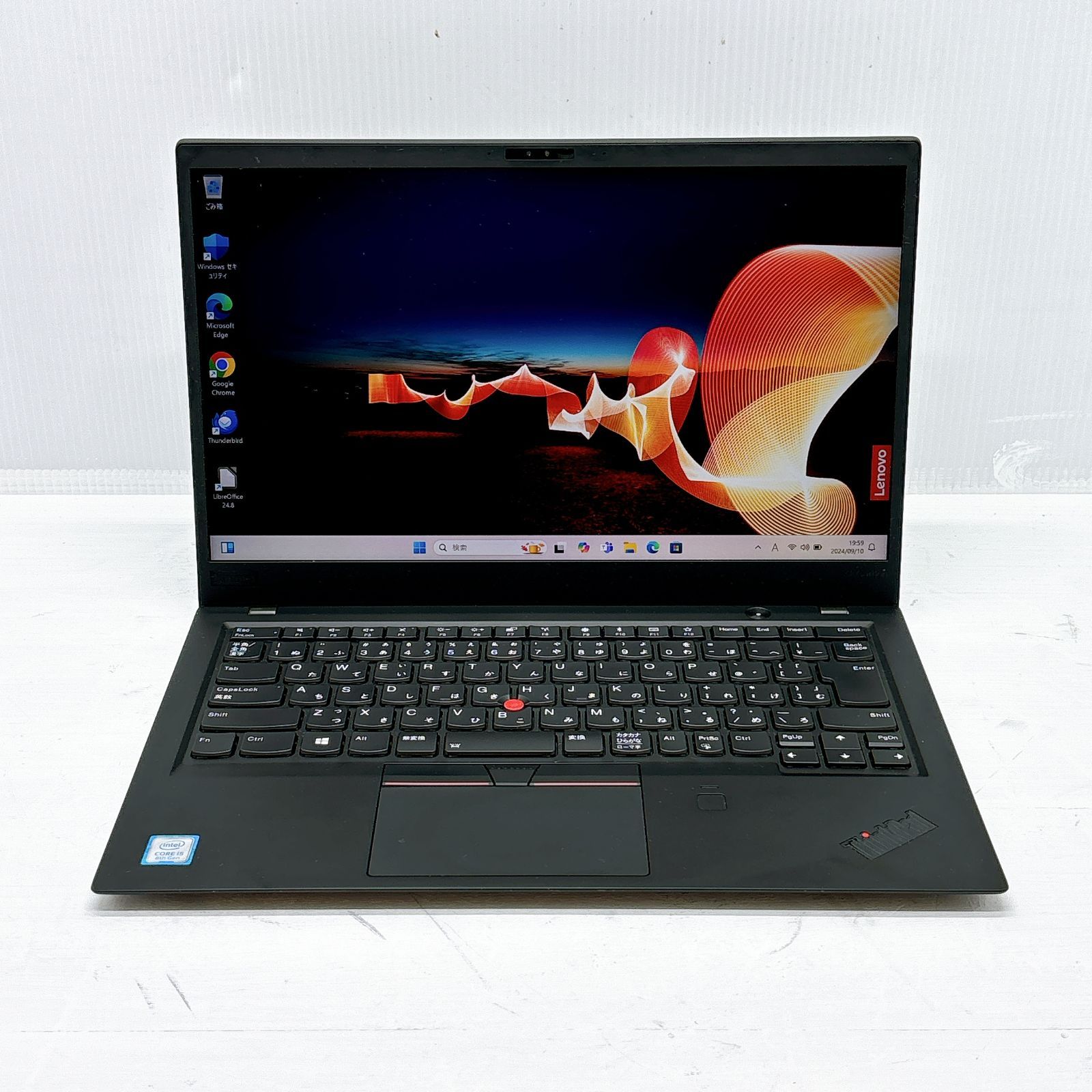 タッチパネル式 Lenovo Thinkpad X1 Carbon Core i5-8250U 1.6GHz 8GB SSD256GB 14インチ 1920×1080 windows11 Libre office付き H12589