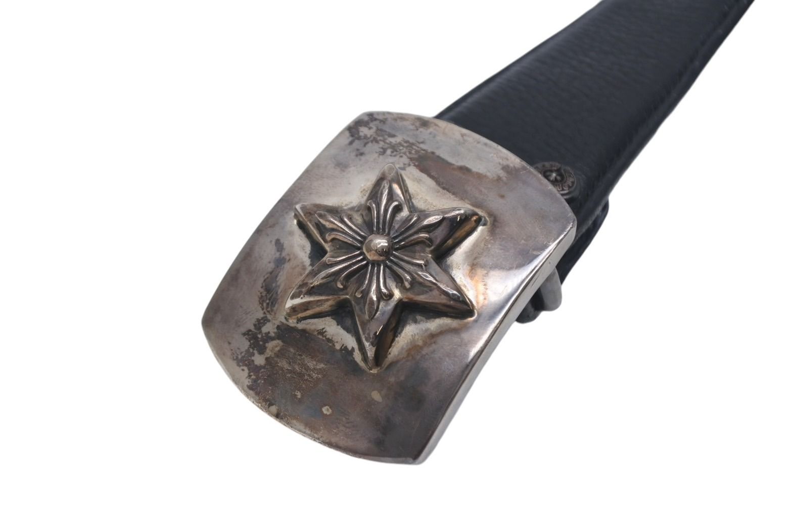 CHROME HEARTS 925シルバー ベルトバックル クロムハーツ ダガー シルバー バックル with 1.5 in レザー
