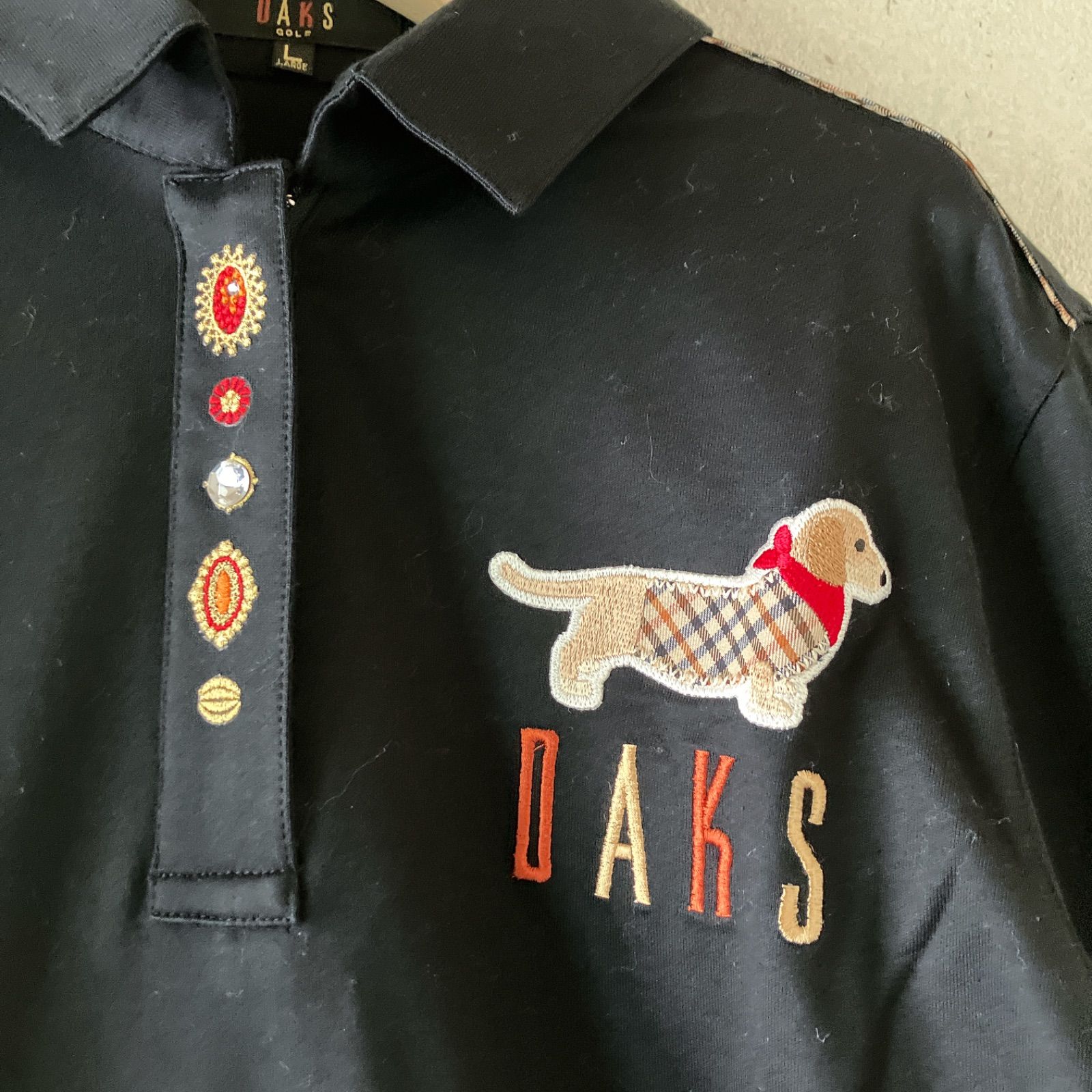 DAKS-GOLF ダックスゴルフ ダックスフント柄 犬 ドッグ dog 刺繍