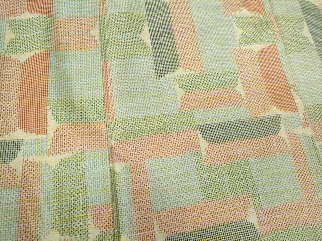 平和屋着物▽上質な紬 単衣 幾何学文様 正絹 逸品 CAAV0961ou - メルカリ 