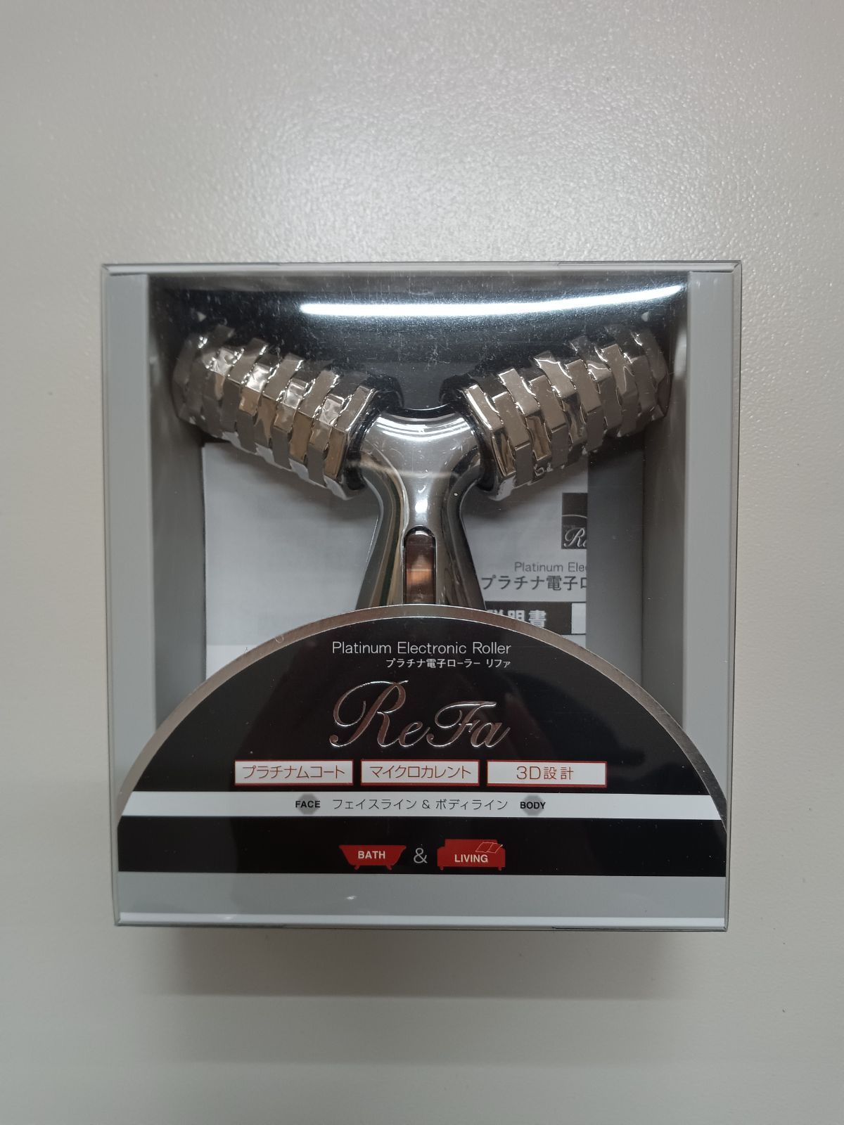 プラチナ美顔ローラー 3Dマイクロカレント refa プラチナ電子ローラー