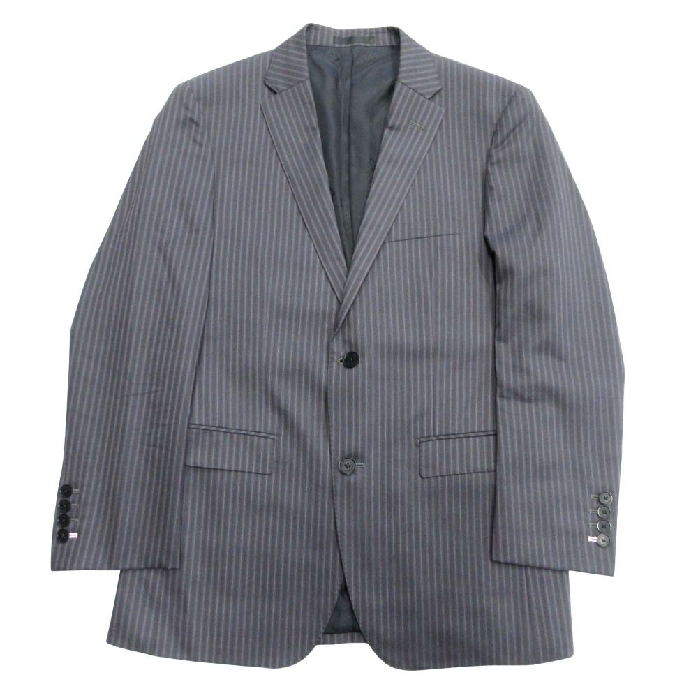 BURBERRY BLACK LABEL バーバリーブラックレーベル 3ピース スーツ ジャケット パンツ ベスト ジレ スラックス ピンク グレー メンズ 古着