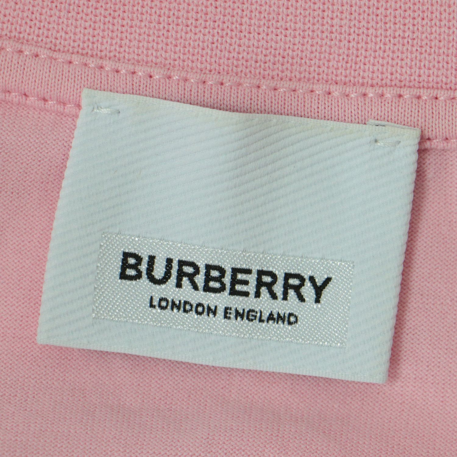 【美品】BURBERRY バーバリー カットソー Tシャツ プルオーバー クルーネック トップス ピンク XS 半袖 プリント ロゴ Deer ディア  バンビ 鹿 コットン 綿 グラフィック 可愛い