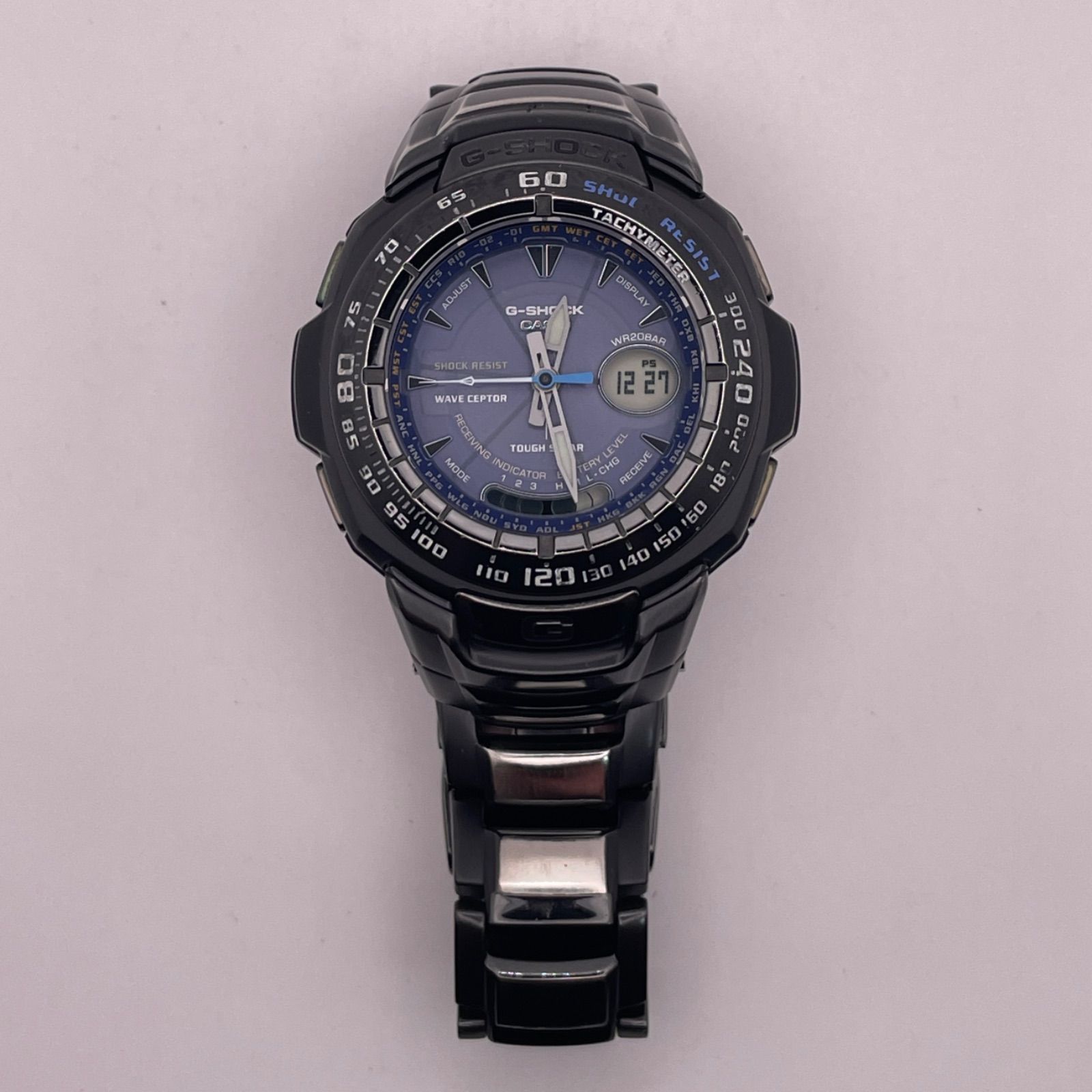 T 659 正常稼動 CASIO カシオ 電波ソーラー G-SHOCK ジーショック The G GW-1600 BJ-1 AJF メタルバンド 時計 メンズ ユニセックス