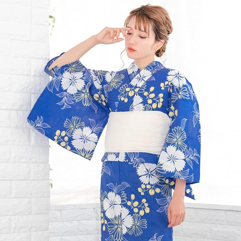 KYOETSU 変わり織浴衣6点セットEG Amazon | [KYOETSU] [キョウエツ] 浴衣セット 変わり織 6点