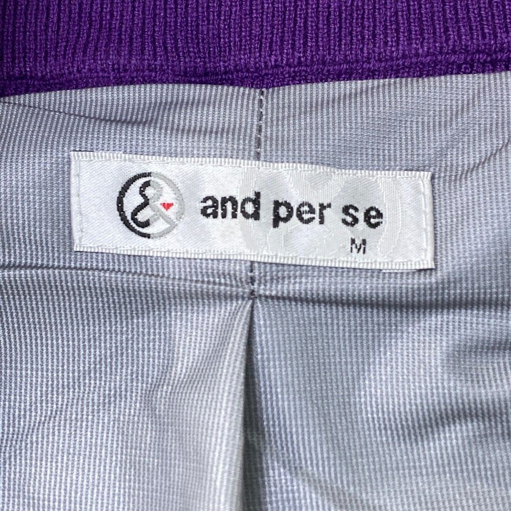 and per se アンパシィ ゴルフ  ハーフジップ  ニット セーター AND PER SE アンパスィ ハーフジップニットセーター ネイビー系