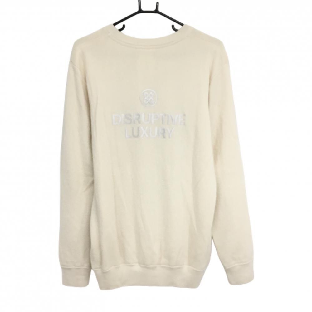 超 ジーフォア セーター アイボリー カシミヤ シルク ウール混 ニット 裏地付 メンズ 3 M ゴルフウェア G|FORE