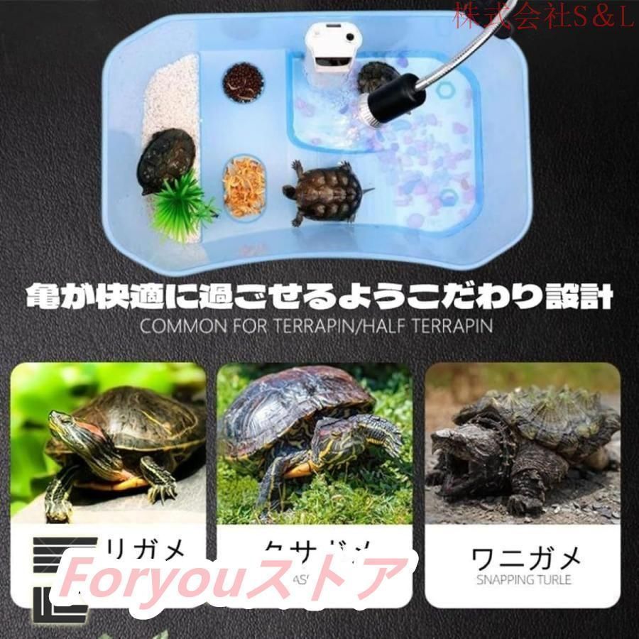  大型カメ水槽サイズ 日向ぼっこ台付き 亀の飼育ケース その他 ケージ アクセサリー