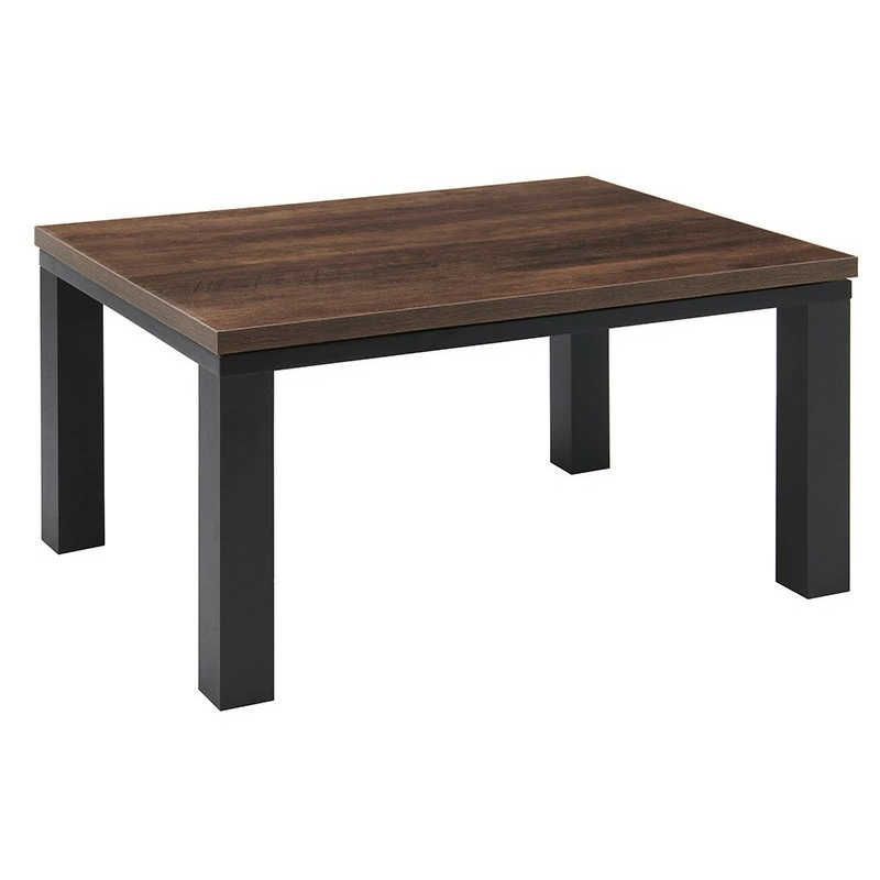 ユアサ フラットヒーターこたつ 約60×80cm 長方形 ブラウン YLW-8609MC-MBK