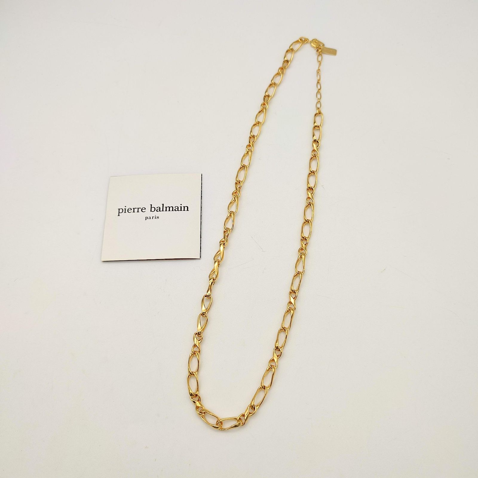 超美品】PierreBalmain ピエールバルマン ゴールドチェーンネックレス 