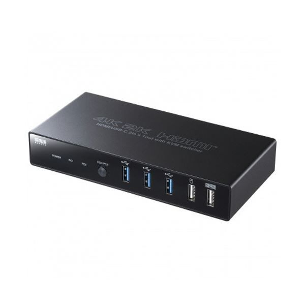 サンワサプライType-C接続 HDMI接続対応パソコン切替器 エミュレーション非搭載 SW-KVM2DK 1台