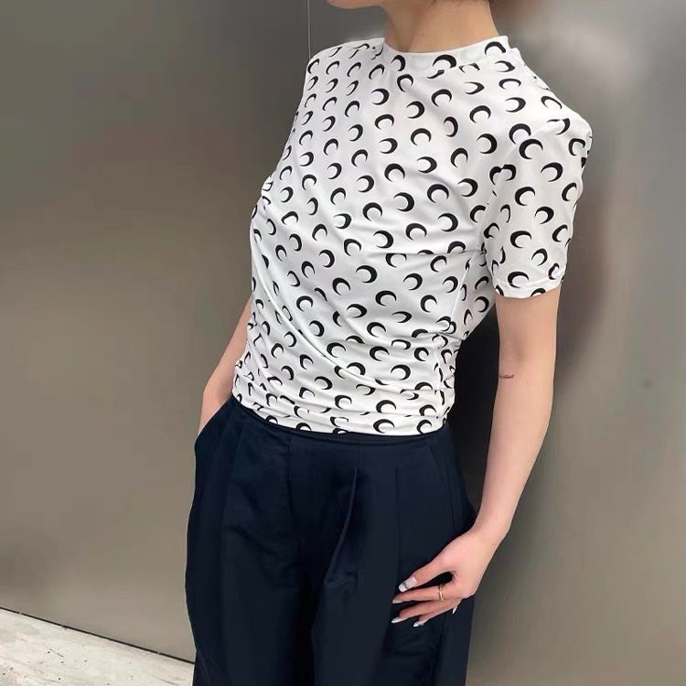 【特価】 新品未使用】Marine Serre マリーンセル 月柄 Tシャツ トップス