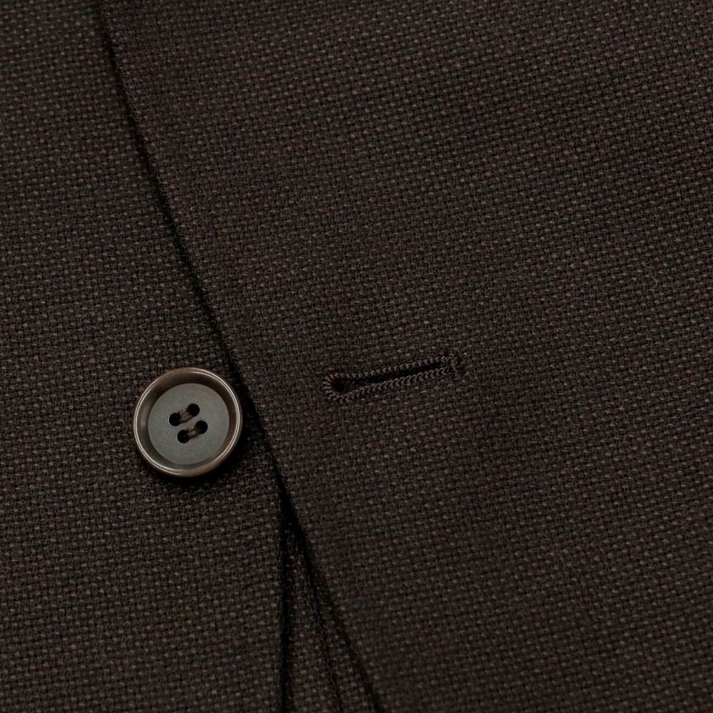 リングジャケット　ダークブラウン　ウールテーラードジャケット シングル　Lサイズ リングジャケット ダークブラウン ウールテーラードジャケット