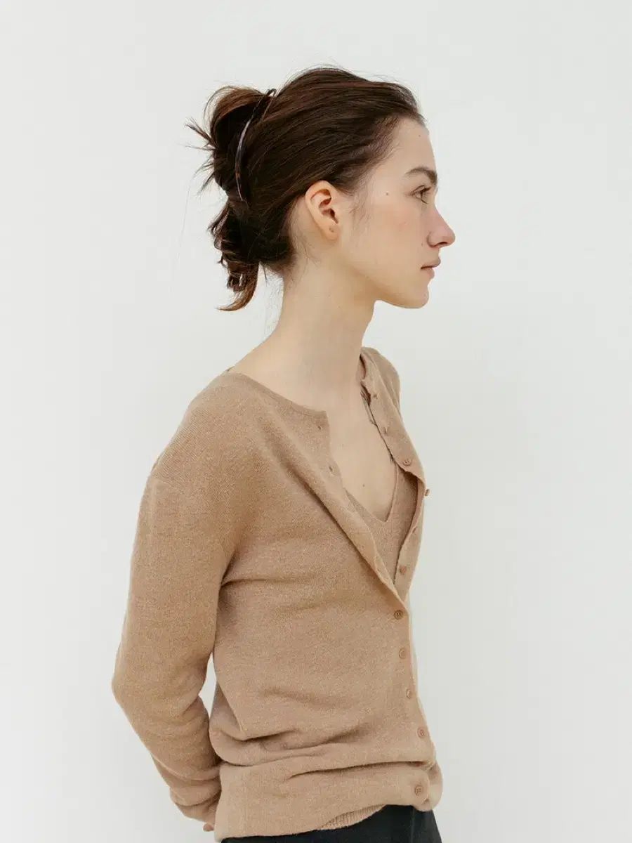 Le17 ー ANNE KNIT CARDIGAN CAMEL