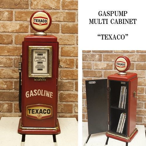 GASPUMP MULTI CABINET テキサコ TEXACO  インテリア・寝具・収納 収納家具 本棚・ラック・カラーボックス AVメディア収納ラック 完成品 203MS3236S 収納 収納家具 ディスプレイ 店舗 ガスポンプ型 キャ