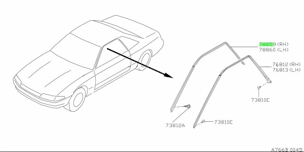 日産純正スカイラインGTR R32 BNR32 リテーナーウェザーストリップ右左 日産純正スカイラインGTR R32 BNR32 リテーナーウェザー