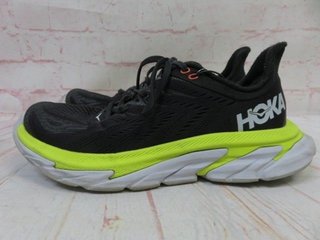 【中古】HOKA ONE ONE ﾎｶｵﾈｵﾈ ｽﾆｰｶｰ CLIFTON EDGE F27220E ﾌﾞﾗｯｸ 26.5cm 991803834