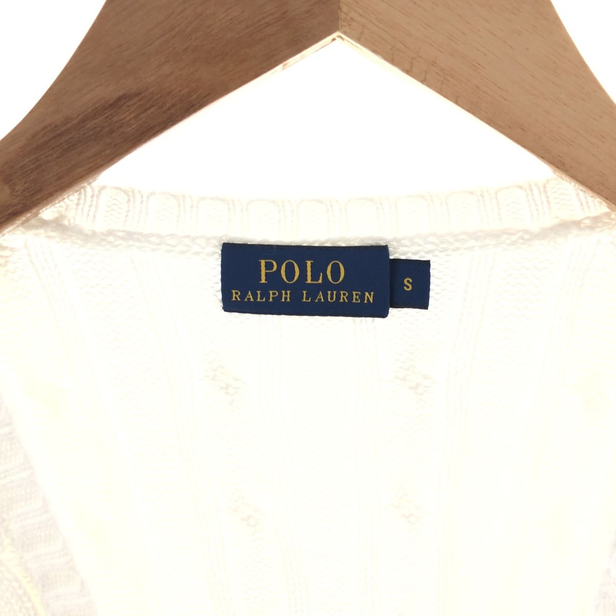 古着 ラルフローレン Ralph Lauren POLO RALPH LAUREN ケーブル編み V
