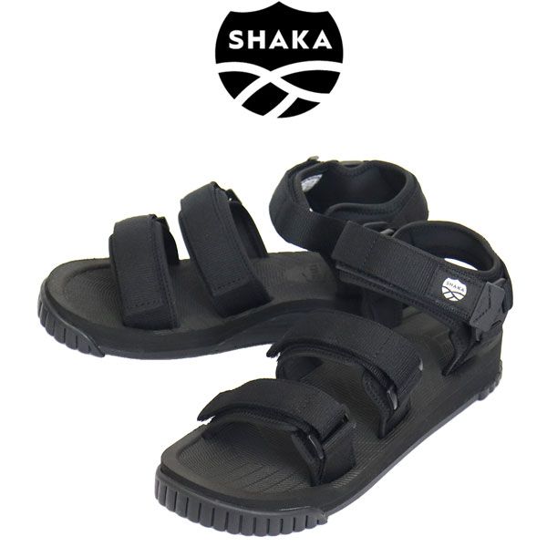 SHAKA シャカ SK-104 NEO BUNGY 3ストラップ サンダル LINEN SK005 BLACK US9-約27.0cm