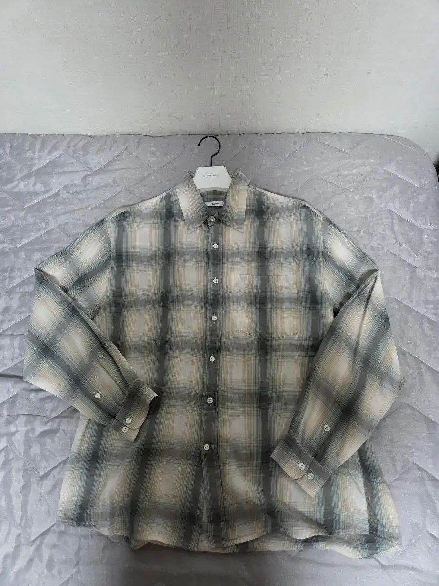 カミア ハンドメイド オンブレ シャツ S アイボリー