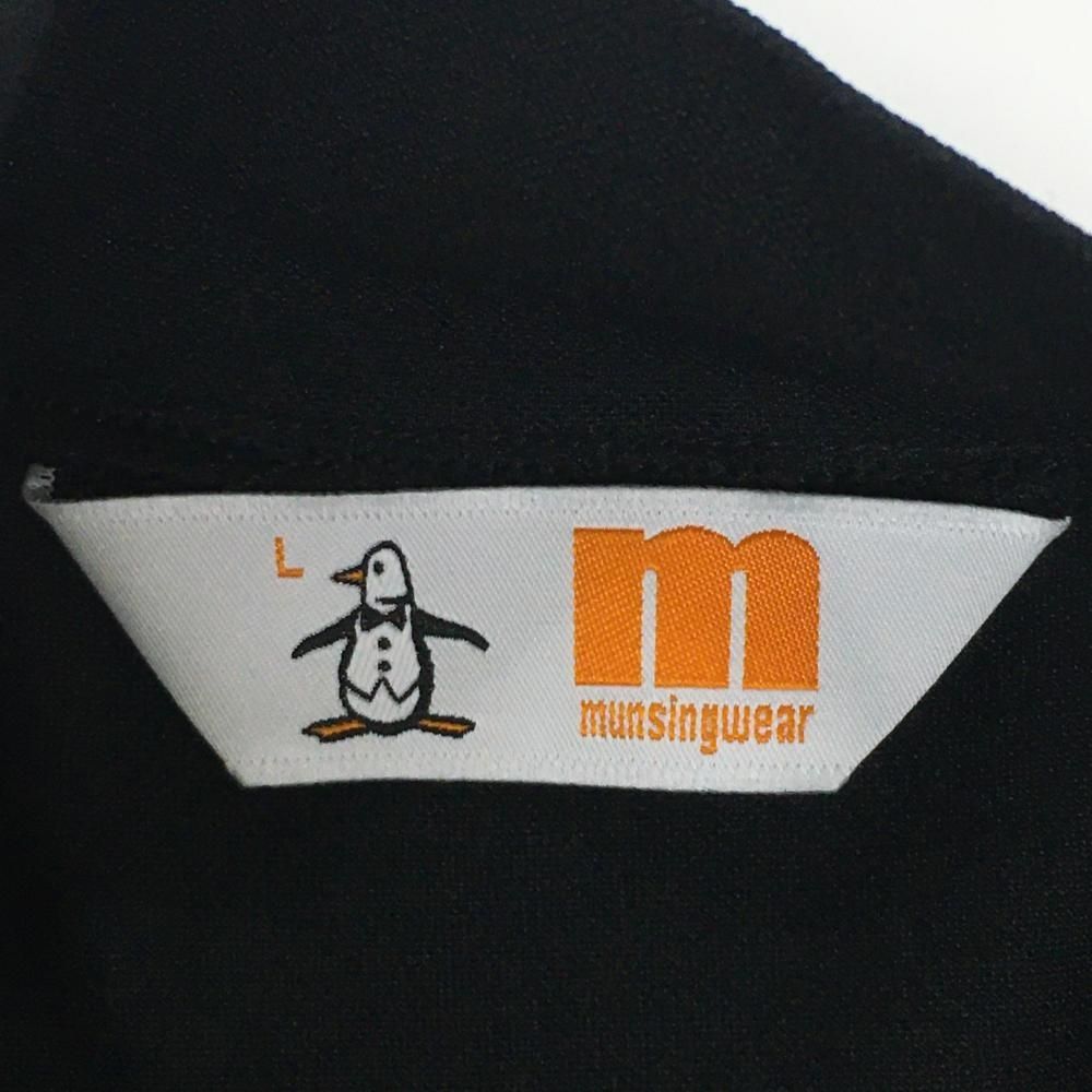 超美品】マンシングウェア 半袖ハイネックシャツ 黒×シルバー