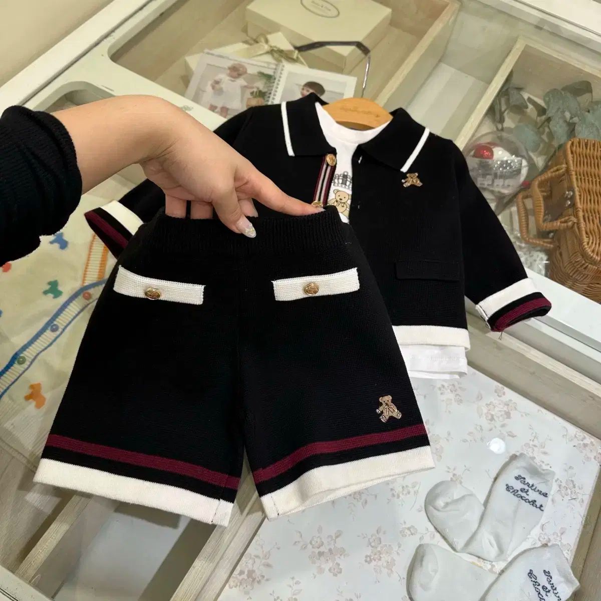 ニットカーディガン 上下