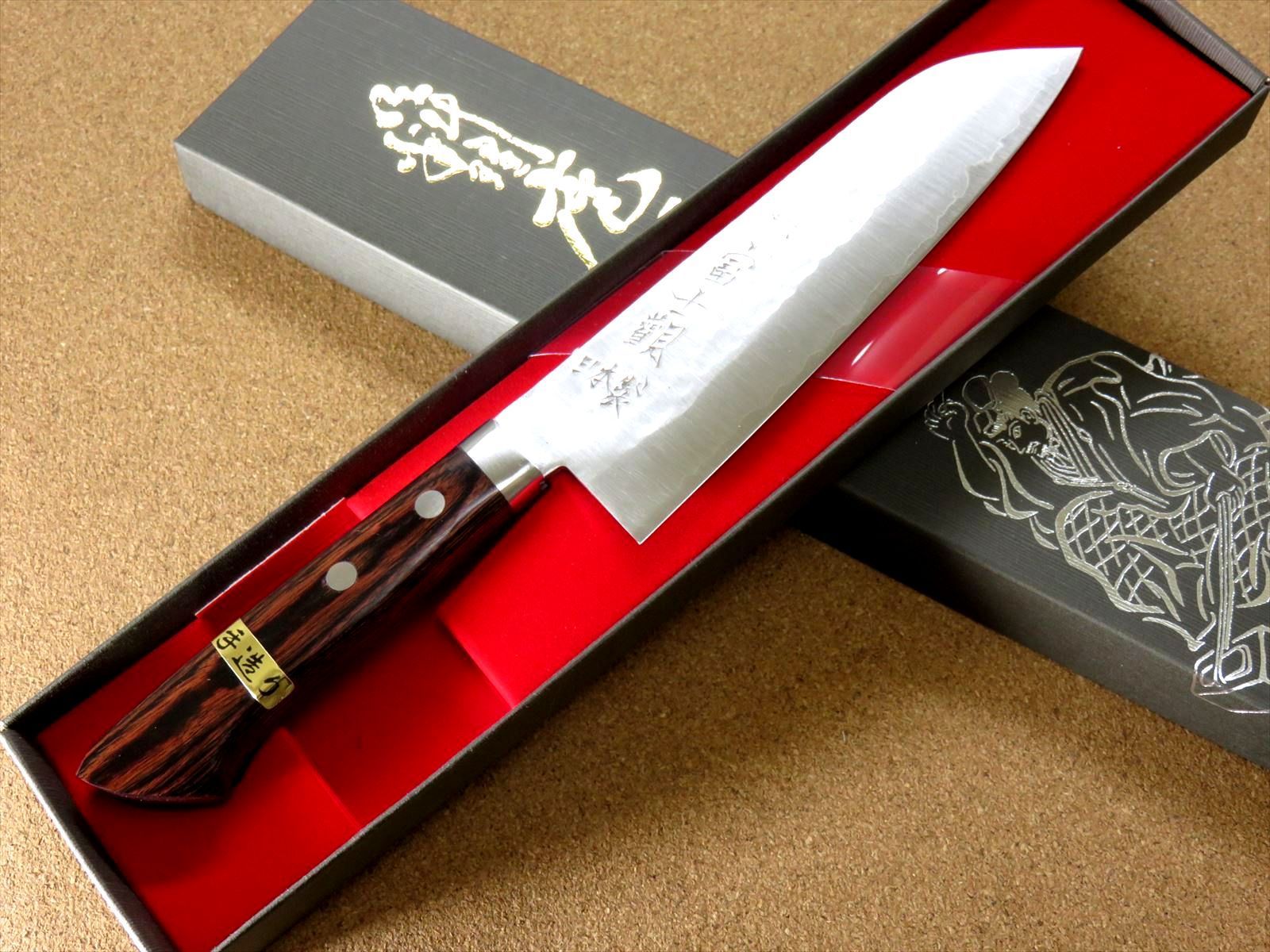 関の刃物 三徳包丁 170mm 鎚目鍛造 本割込 3層鋼 肉