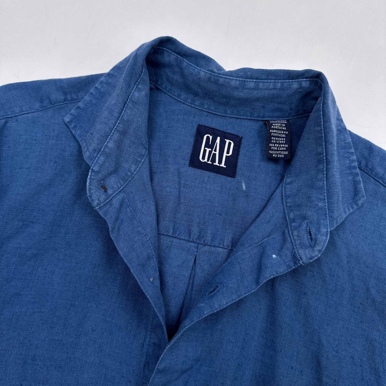 90s ヴィンテージ old GAP オールドギャップ 紺タグ 長袖 リネン