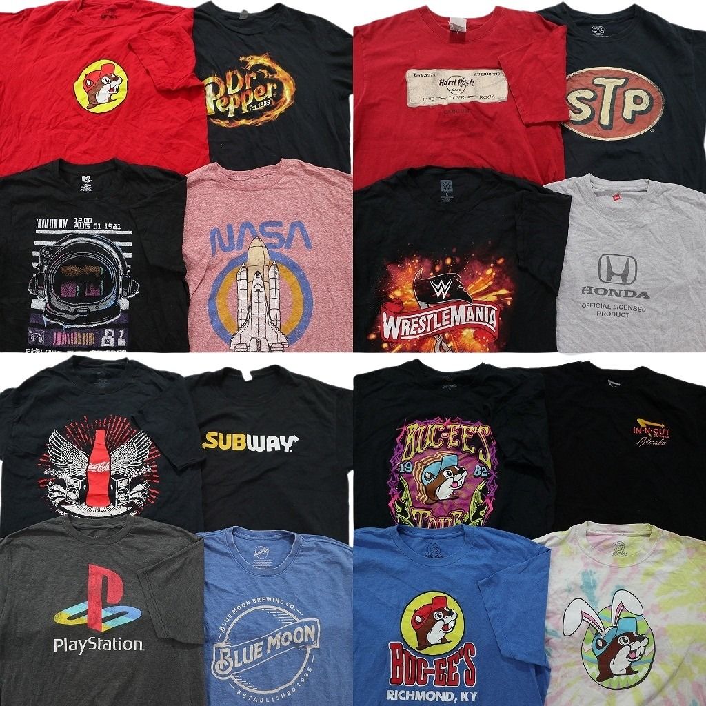 古着卸 有名企業 半袖Tシャツ 16枚セット メンズ L バッキーズ ドクターペッパー コカ コーラ 古着 NA0774
