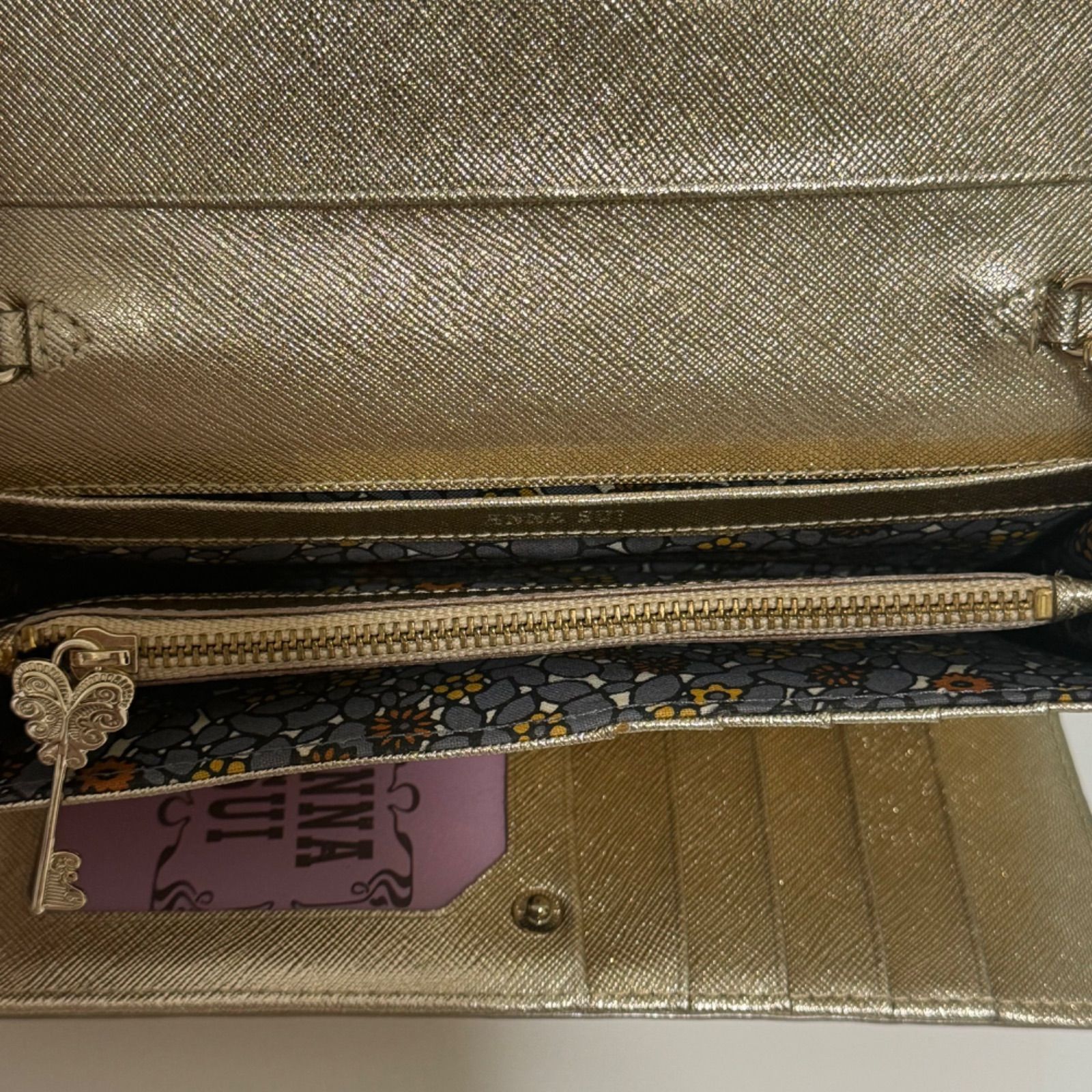 最終お値下げ【美品】アナスイ　長財布 ANNA SUI - アナスイ ANNA SUI バイキング がま口付長財布 口金