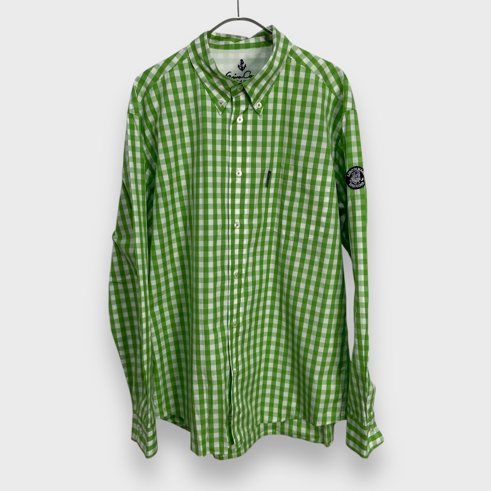 シナコバ　チェック柄 長袖シャツ ☆SINA COVAシナコバ☆ブロックチェック柄長袖シャツ☆LL