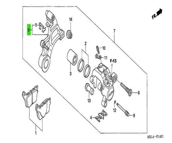 CBR1000RR リヤーブラケットサブ