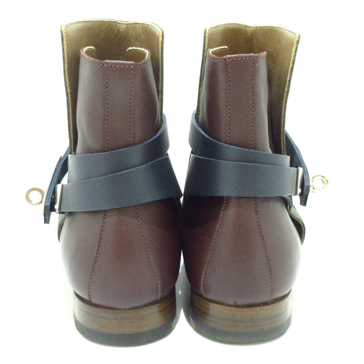 HERMES(エルメス) ショートブーツ 37 レディース ネオ 黒×ダーク