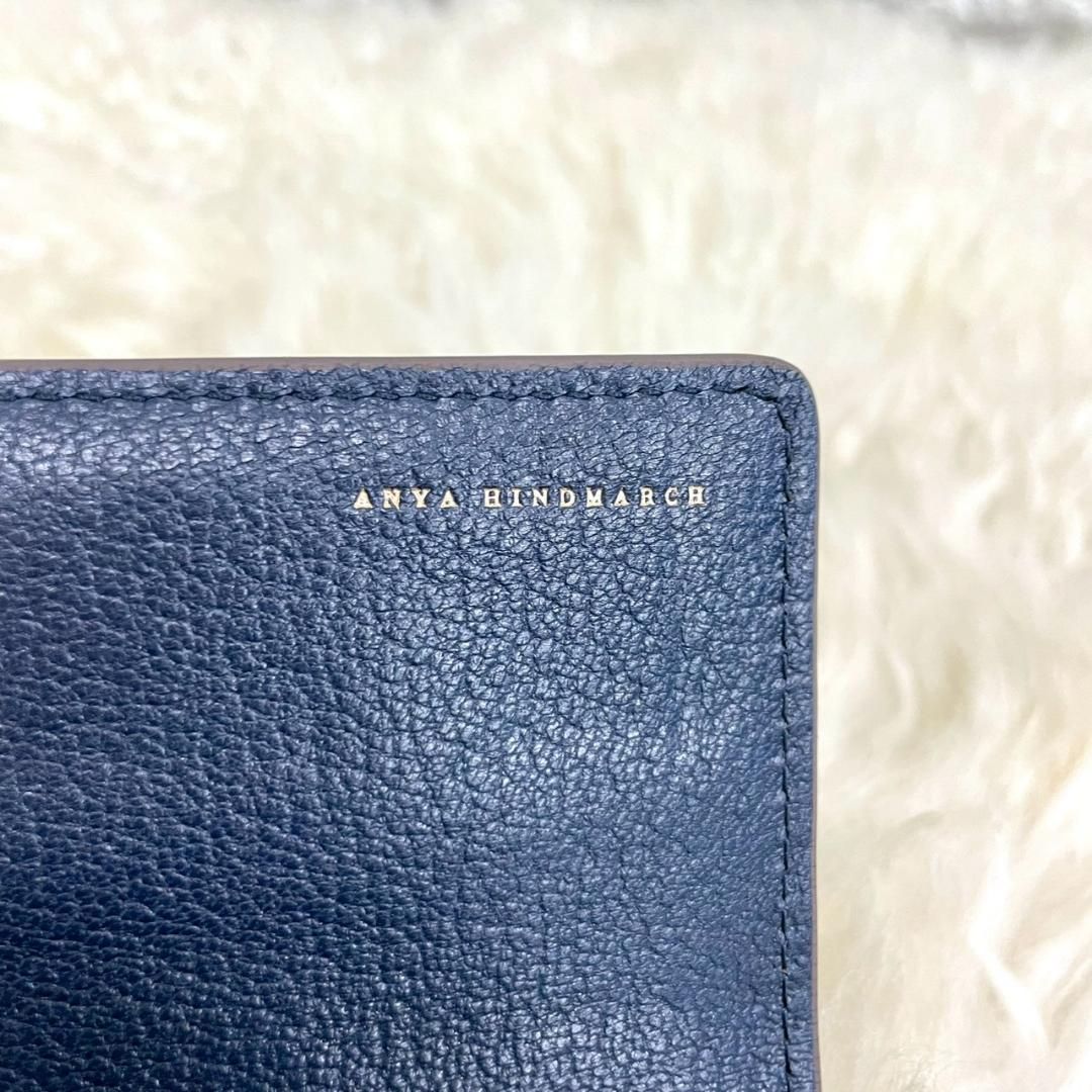 未使用 アニヤハインドマーチ 長財布 バイカラー レザー - メルカリ