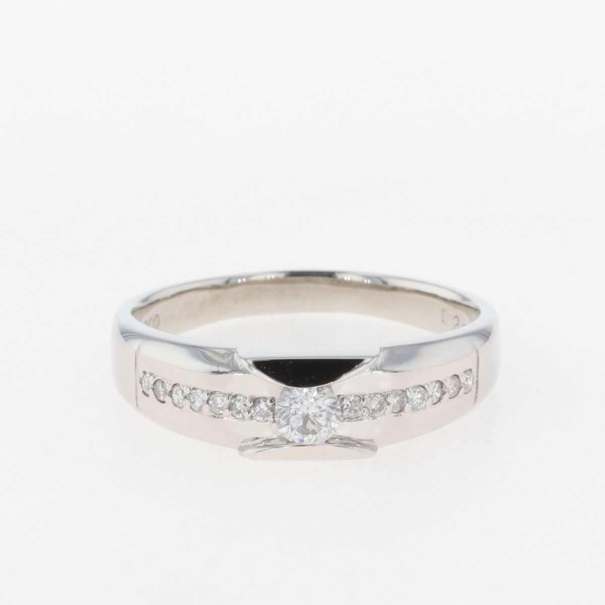 メレダイヤ デザインリング プラチナ 指輪 リング 15号 Pt900