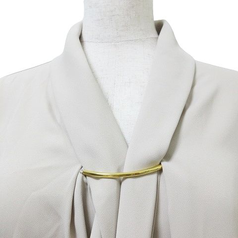 プラステ PLST 美品 24SS ジョーゼットメタルパーツブラウス 12
